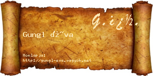 Gungl Éva névjegykártya